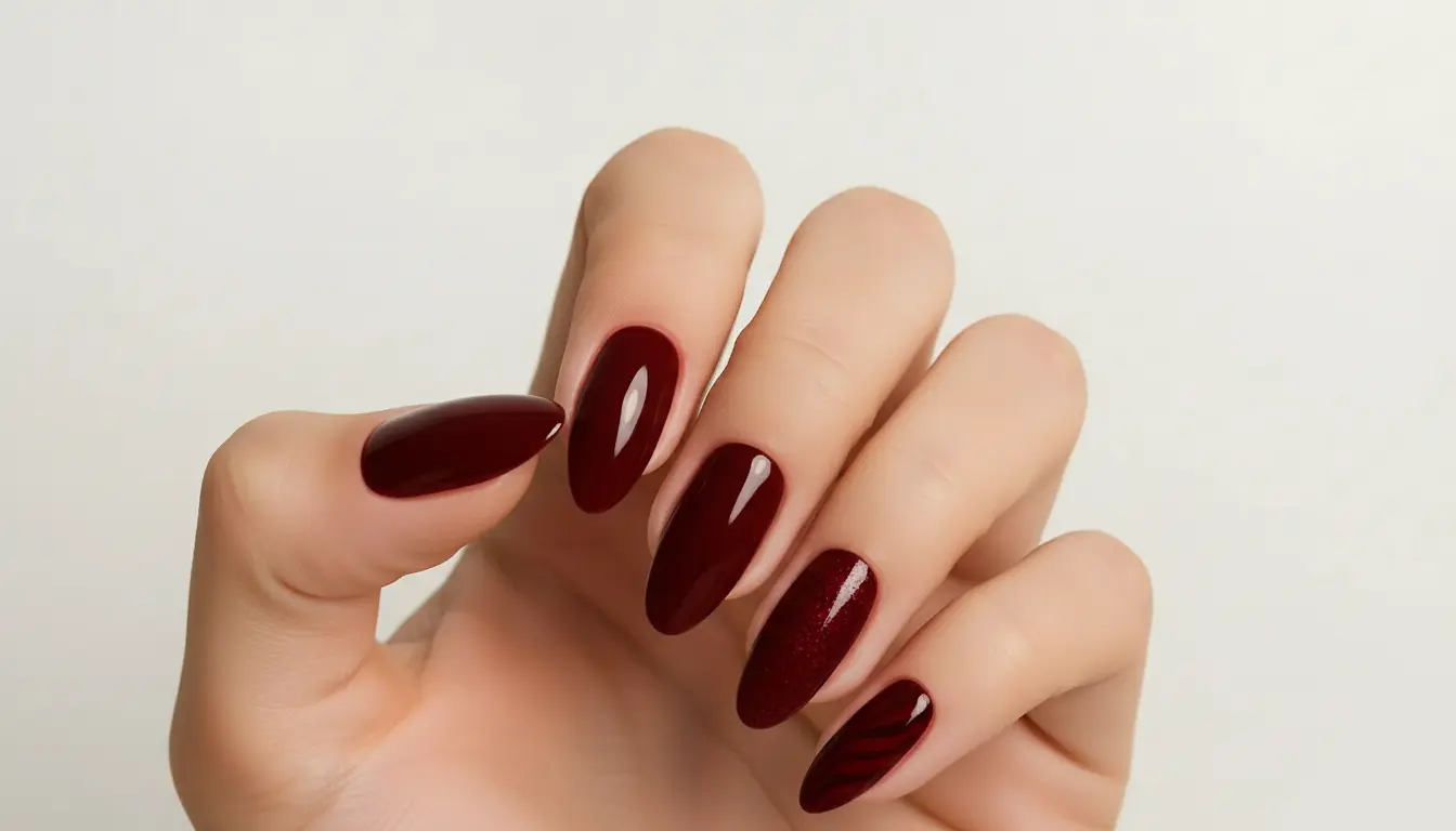 Explore 6 stunning dark red nails designs offering elegance and vivid allure. Perfect for any occasion.