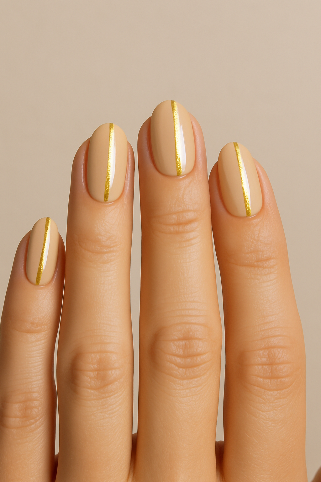 1. Gold Accented Nails