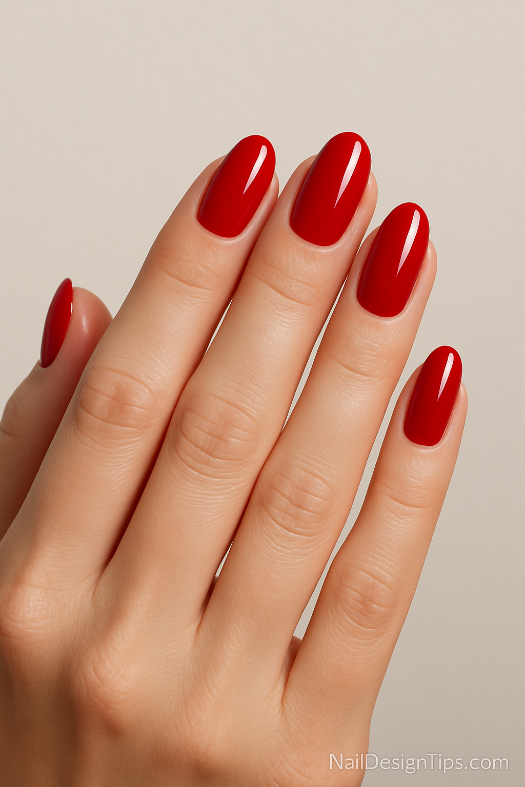 5. Gel Cured Cherry Red Elegance