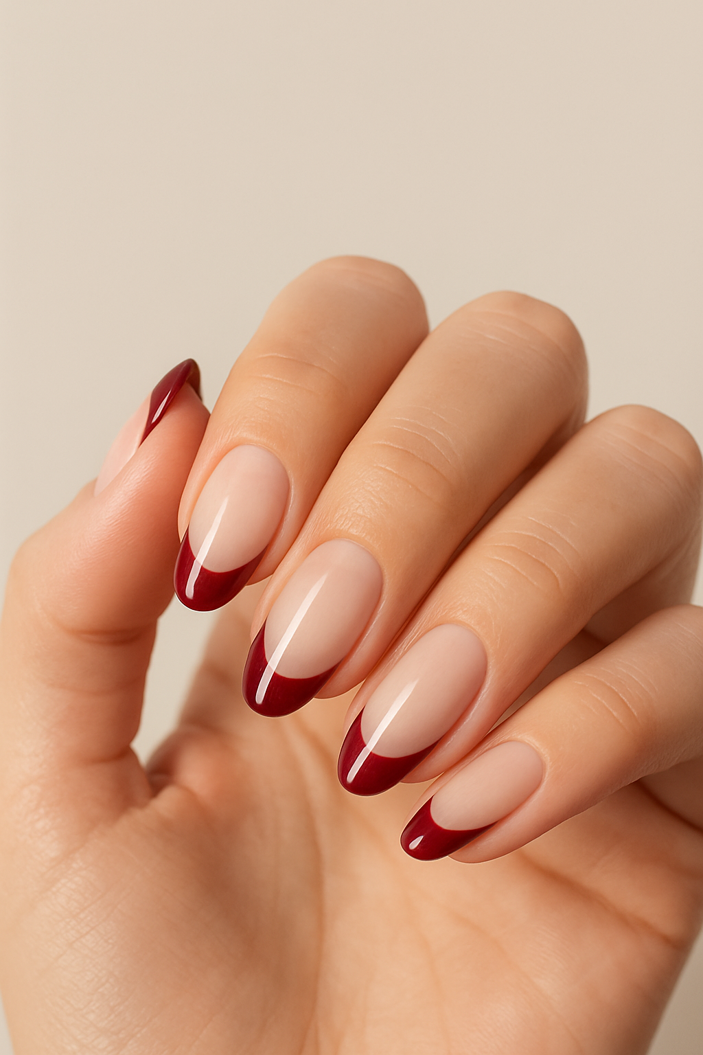 2. French Tips with a Wine Twist